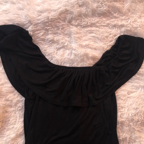 Out From Under | Black Off The Shoulder Bodysuit - Picture 4 of 6
